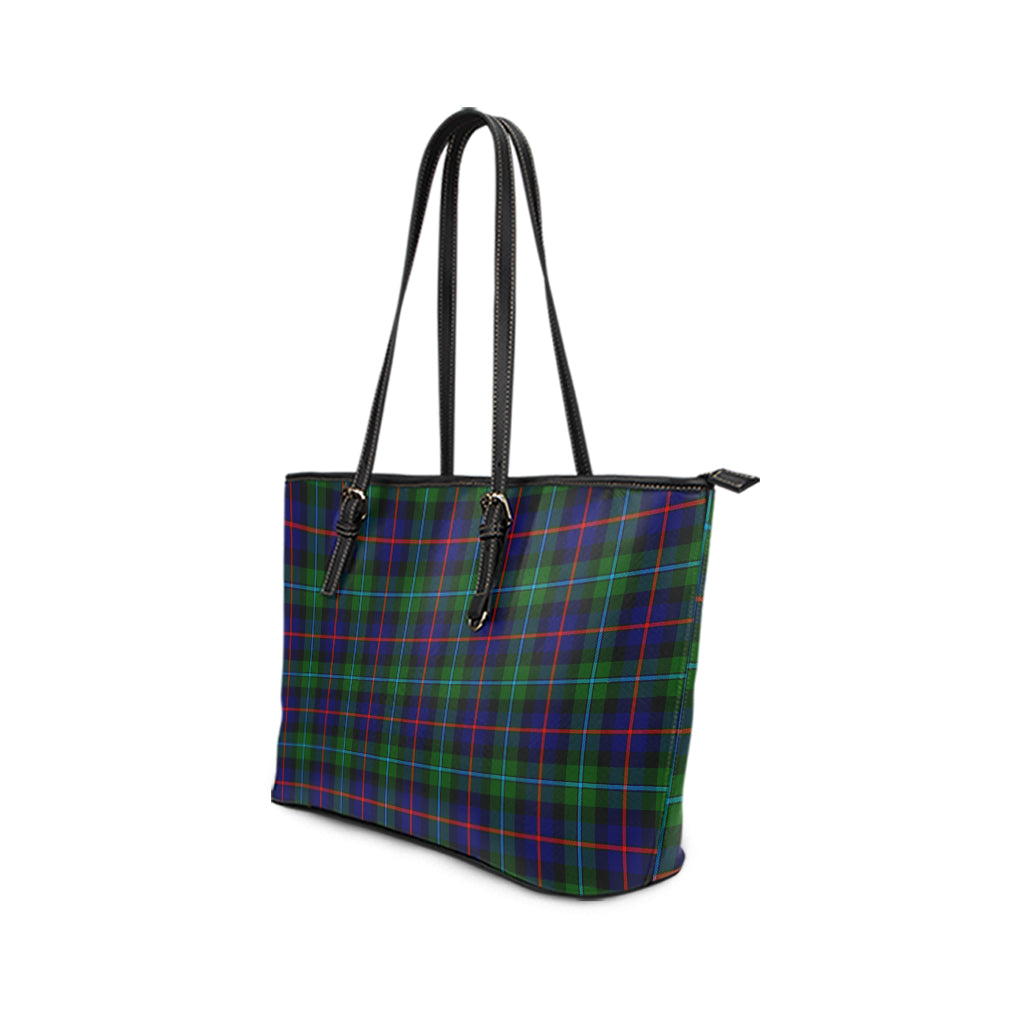 Calder Modern Tartan Leather Tote Bag