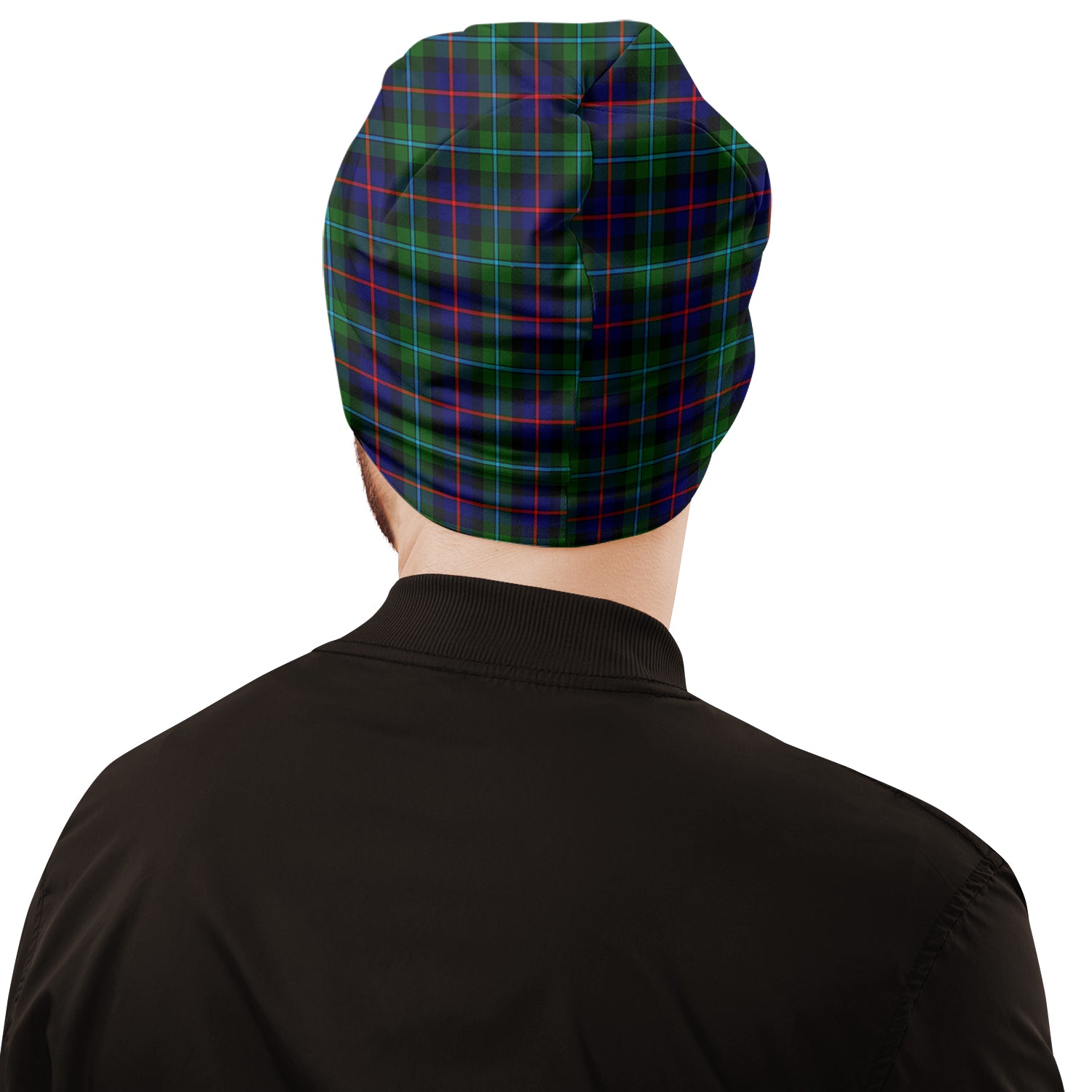 Calder Modern Tartan Beanies Hat with Family Crest