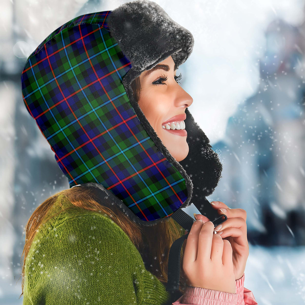 Calder Tartan Winter Trapper Hat - Tartan Vibes Clothing