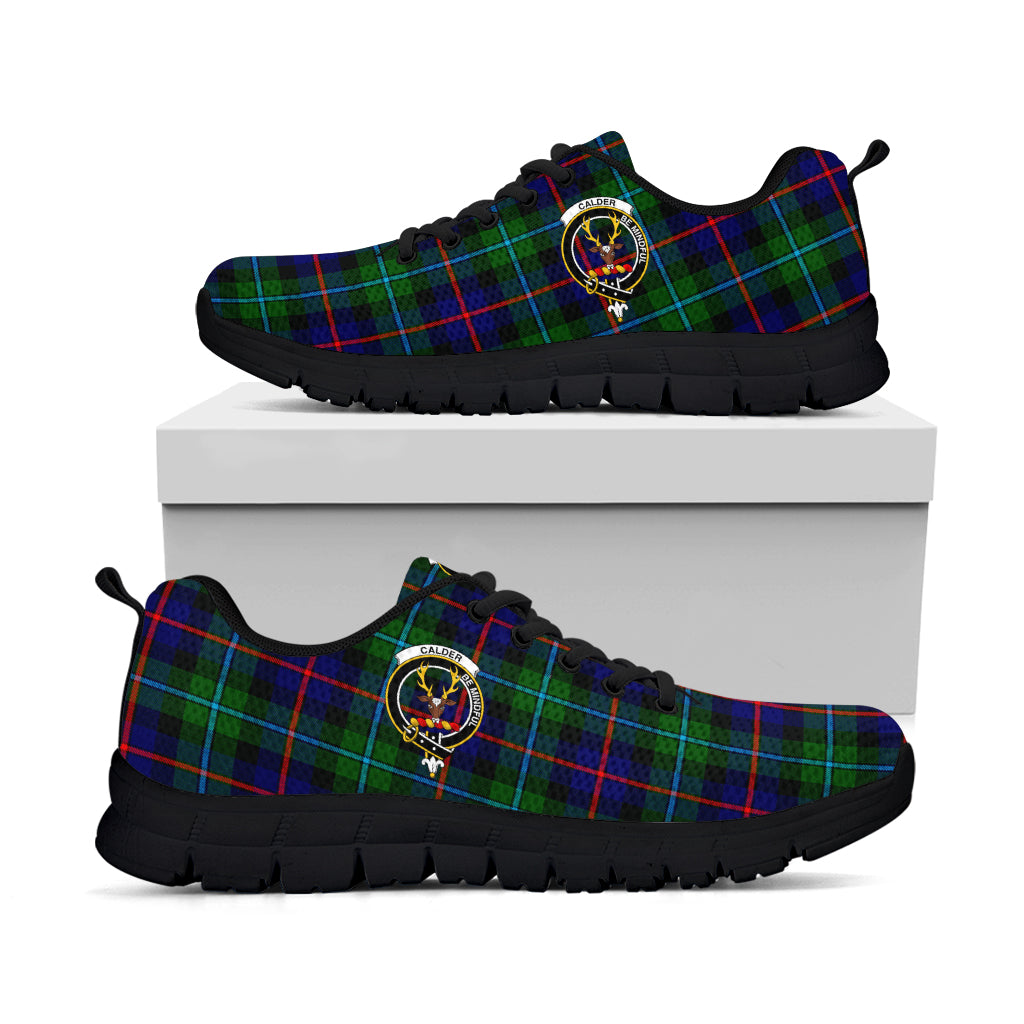 Calder Tartan Sneakers with Family Crest - Tartan Vibes Clothing