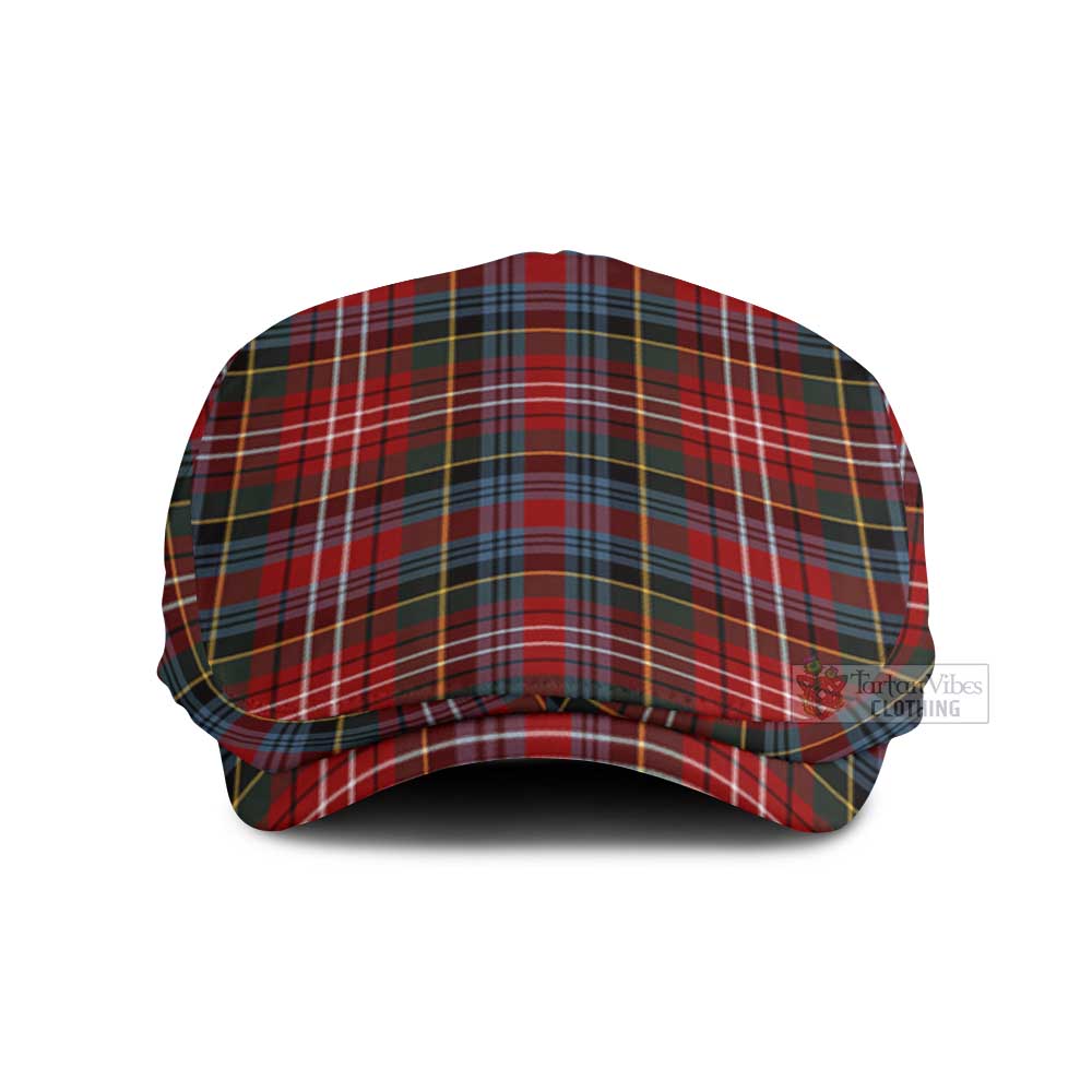 Caledonia Tartan Jeff Cap, Tartan Flat Cap Jeff Hat - Tartan Vibes Clothing