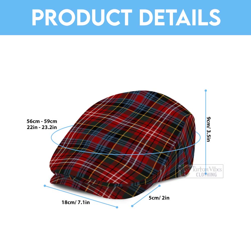 Caledonia Tartan Jeff Cap, Tartan Flat Cap - Tartan Vibes Clothing