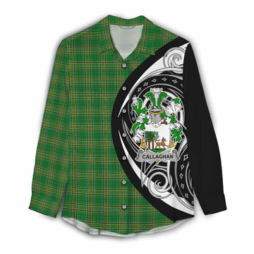 Callaghan Irish Clan Women's Casual Shirt Celtic Circle Style Female - Tartan Vibes Clothing