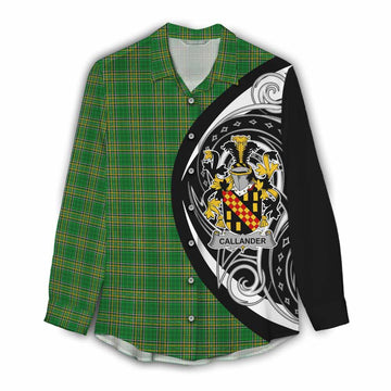 Callander Irish Clan Women's Casual Shirt Celtic Circle Style Female - Tartan Vibes Clothing