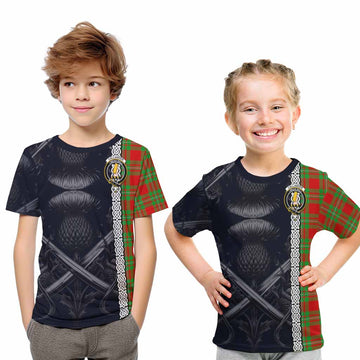 Callander Tartan Kid T-Shirt with Family Crest Cross Sword Thistle Celtic Vibes Youth XL Size14 - Tartan Vibes Clothing