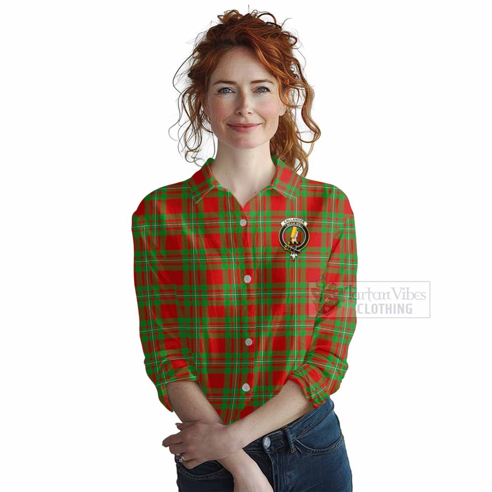 Tartan Vibes Clothing Callander Tartan Women's Casual Shirt with Family Crest DNA In Me Style