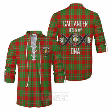 Callander Tartan Ghillie Kilt Shirt with Family Crest DNA In Me Style