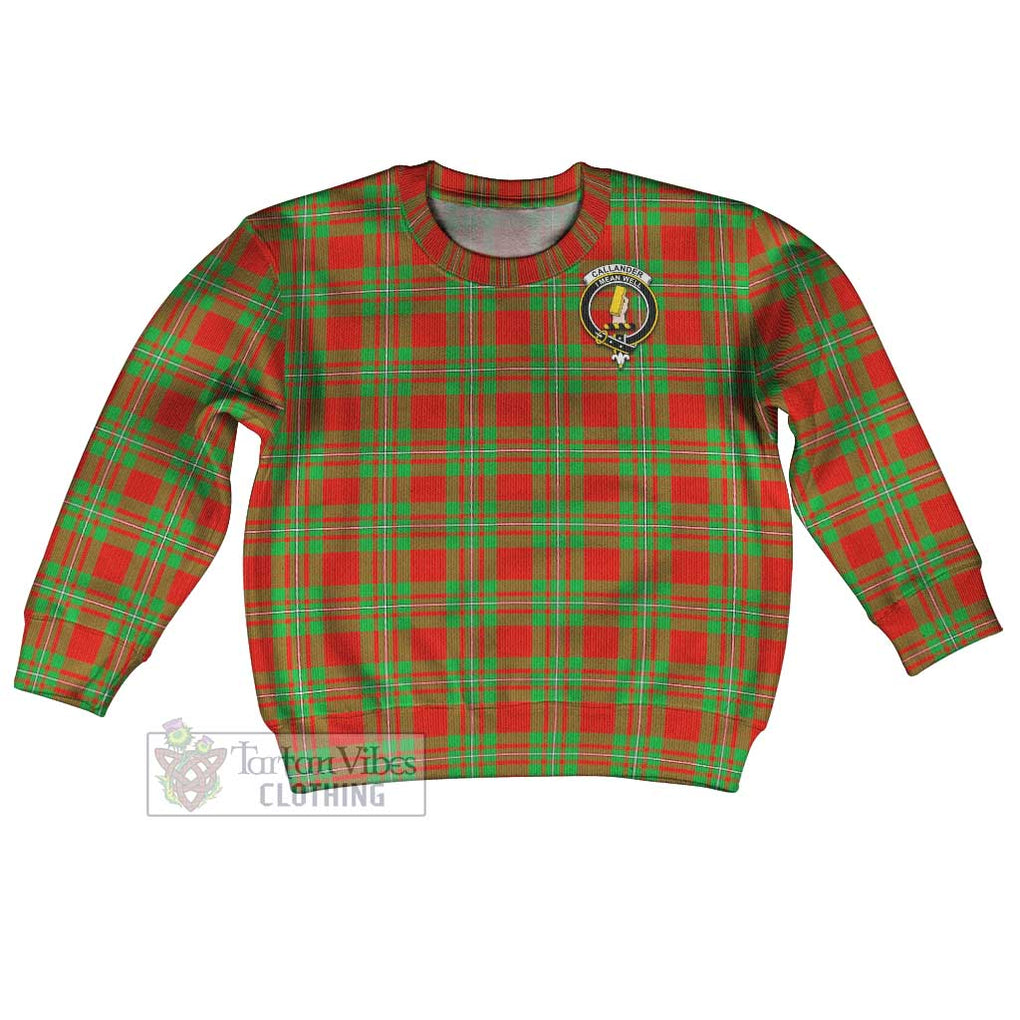 Tartan Vibes Clothing Callander Tartan Kid Ugly Sweater with Family Crest