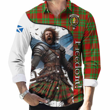 Callander Crest Tartan Long Sleeve Button Shirt Inspired by the Freedom of Scottish Warrior