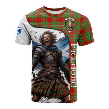 Callander Crest Tartan Cotton T-shirt Inspired by the Freedom of Scottish Warrior