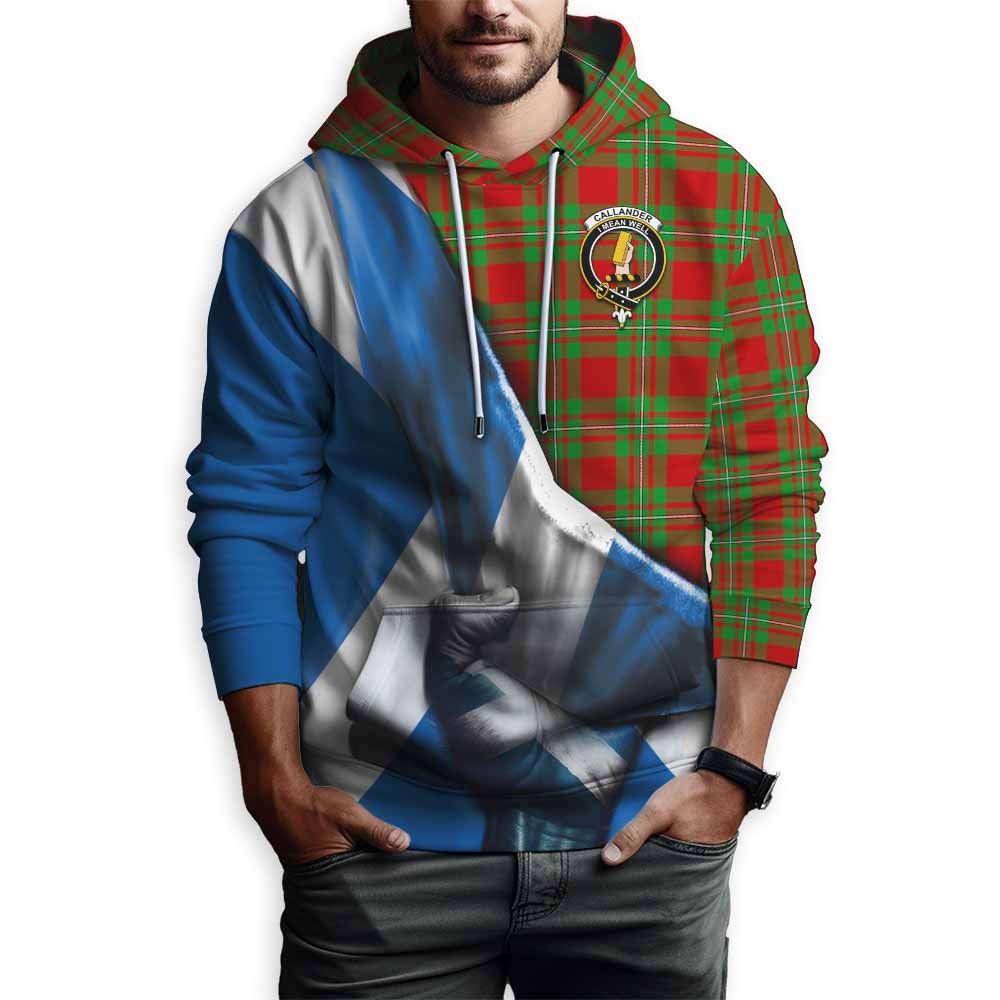 Tartan Vibes Clothing Callander Tartan Hoodie with Family Crest Scotland Patriotic Style