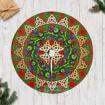Callander Tartan Christmas Tree Skirt with Thistle Celtic Knot Style Casual Tree Skirts - Tartan Vibes Clothing