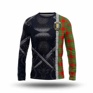 Callander Tartan Long Sleeve T-Shirt with Family Crest Cross Sword Thistle Celtic Vibes Unisex - Tartan Vibes Clothing
