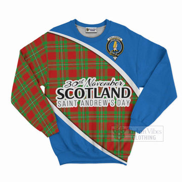 Callander Family Crest Tartan Sweatshirt Celebrate Saint Andrew's Day in Style