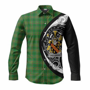 Callander Irish Clan Long Sleeve Button Shirt Celtic Circle Style Men's Shirt S - Tartan Vibes Clothing