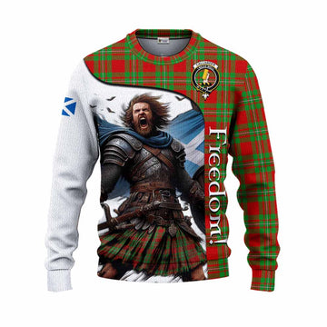 Callander Crest Tartan Knitted Sweater Inspired by the Freedom of Scottish Warrior