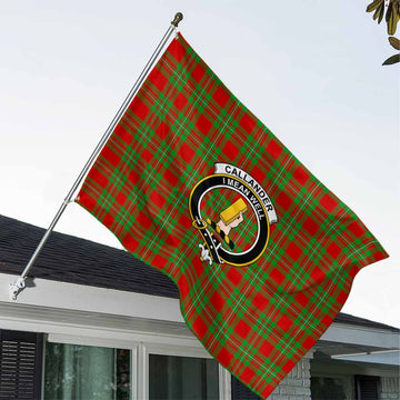 Callander Tartan House Flag with Family Crest