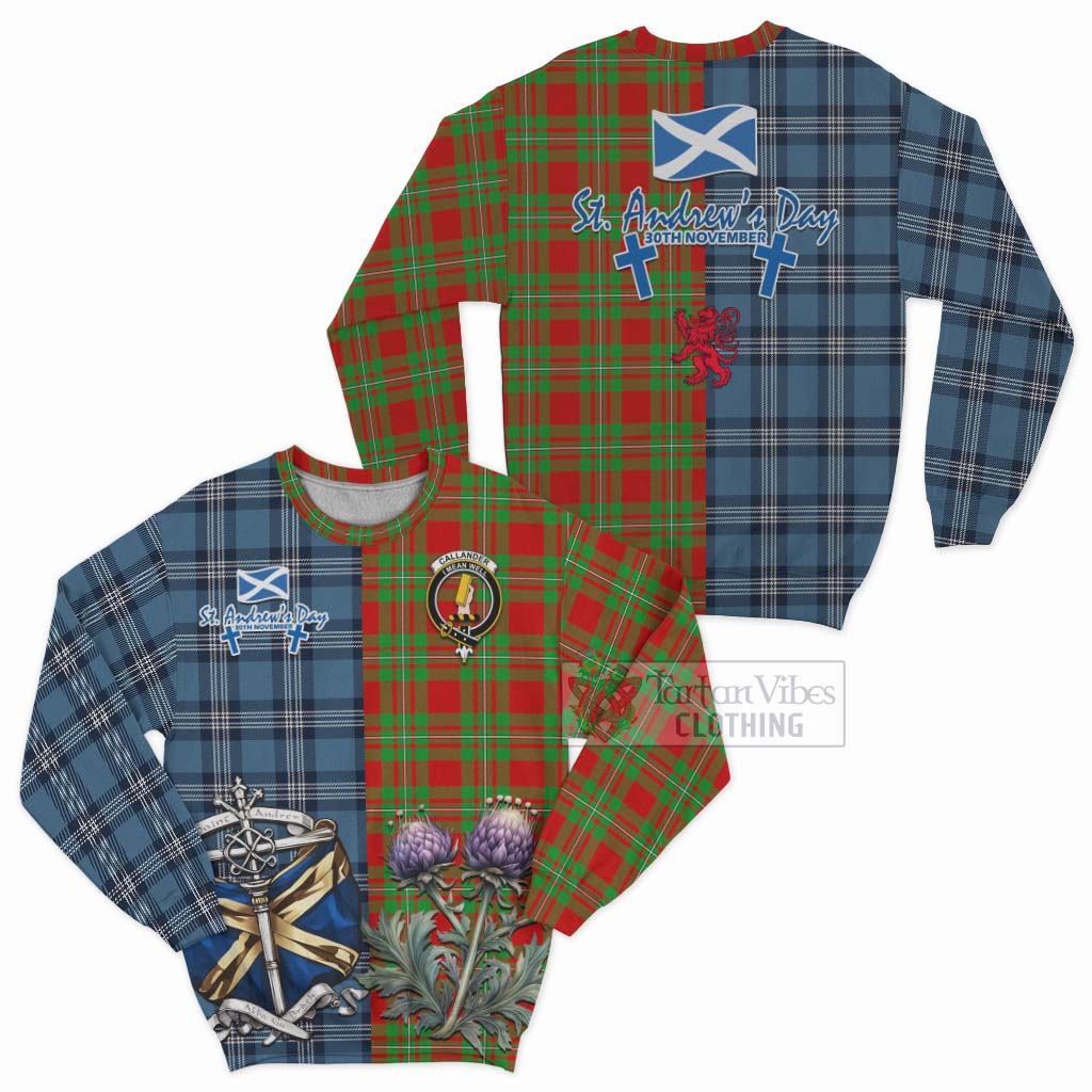 Tartan Vibes Clothing Callander Tartan Sweatshirt Happy St. Andrew's Day Half Tartan Style