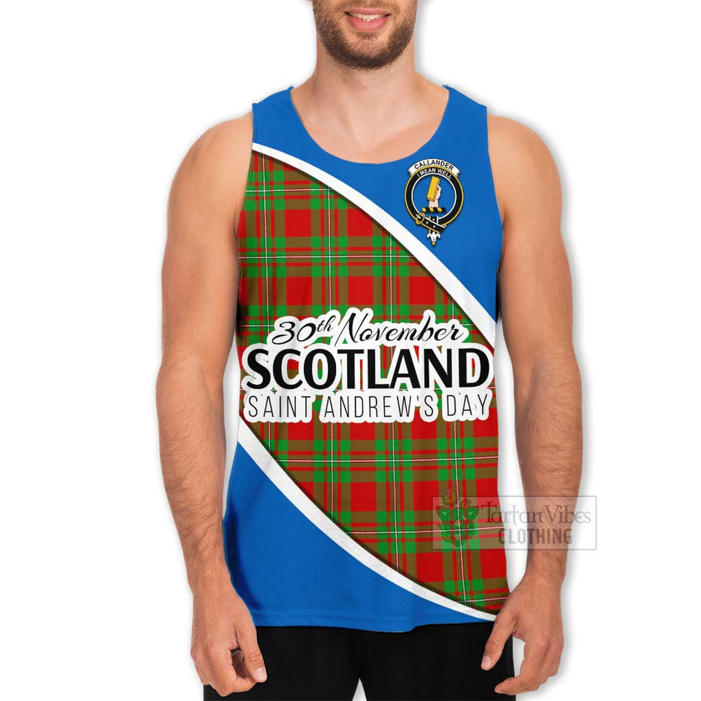 Tartan Vibes Clothing Callander Family Crest Tartan Men's Tank Top Celebrate Saint Andrew's Day in Style