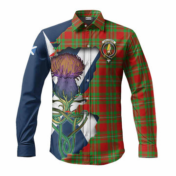 Callander Tartan Family Crest Long Sleeve Button Shirt Scottish Thistle Celtic Inspired Men's Shirt S - Tartan Vibes Clothing