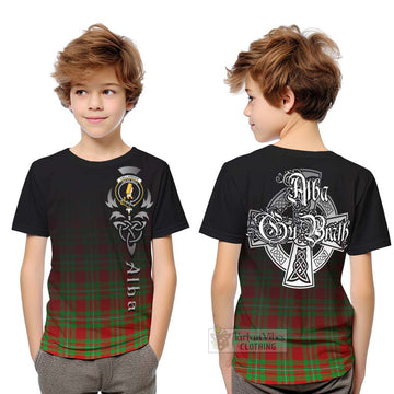 Callander Tartan Kid T-Shirt Featuring Alba Gu Brath Family Crest Celtic Inspired