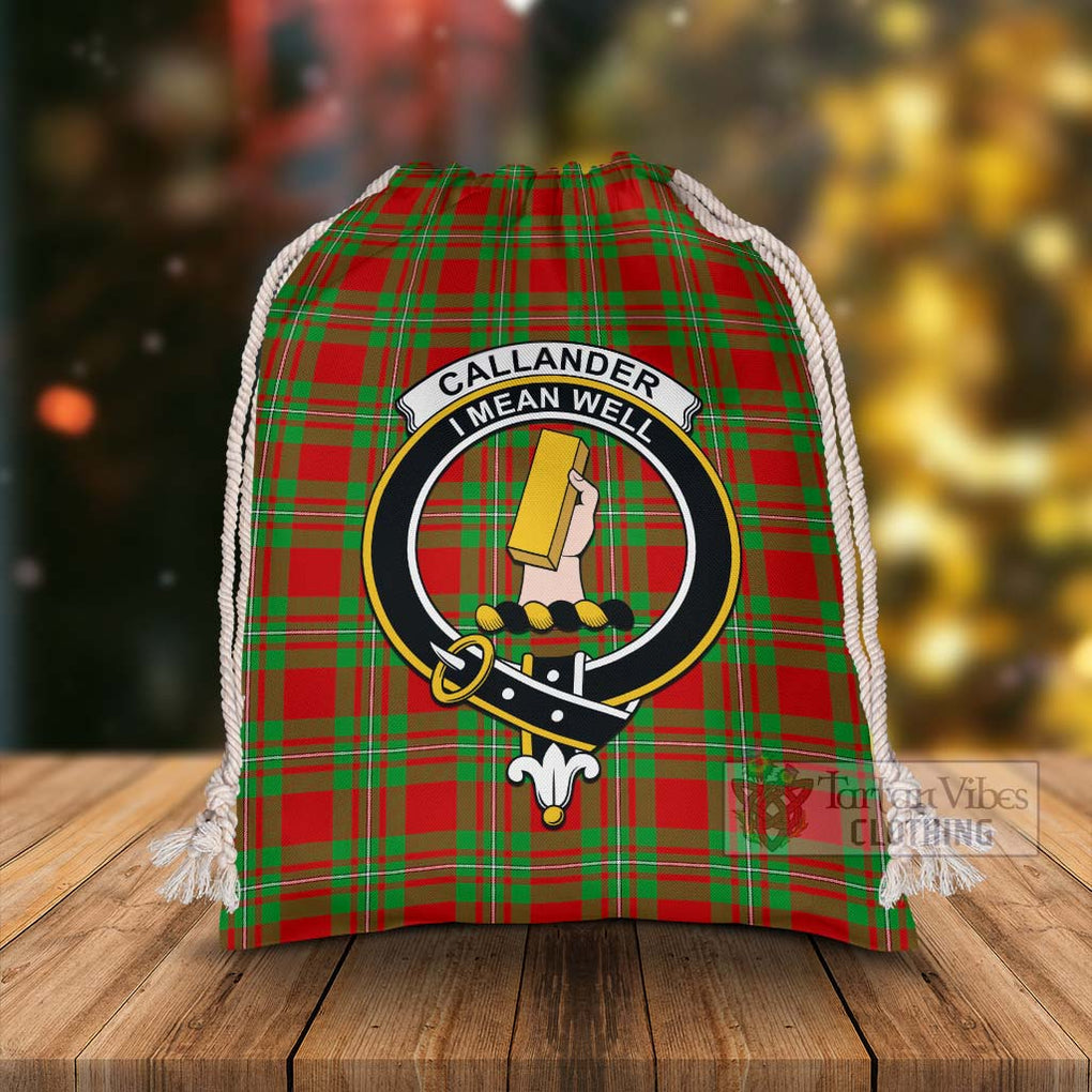 Tartan Vibes Clothing Callander Tartan Christmas Santa's Bag with Family Crest