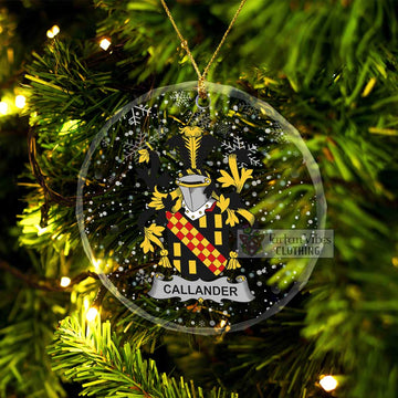 Callander Irish Clan Christmas Glass Ornament with Coat of Arms