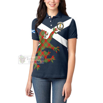 Callander Tartan Lion Rampant Women's Polo Shirt Proudly Display Your Heritage with Alba Gu Brath and Clan Name