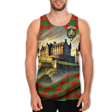 Callander Tartan Family Crest Men's Tank Top with Scottish Ancient Castle Style Men - Tartan Vibes Clothing