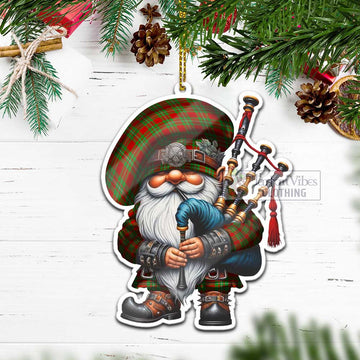 Callander Tartan Bagpiper Gnome Christmas Ornament