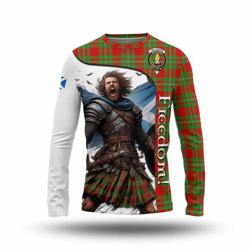 Callander Crest Tartan Long Sleeve T-Shirt Inspired by the Freedom of Scottish Warrior