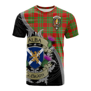Callander Tartan Family Crest Cotton T-shirt Lion Rampant Royal Thistle Shield Celtic Inspired Kid's Shirt - Tartan Vibes Clothing