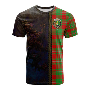 Callander Tartan Family Crest Cotton T-shirt Alba Gu Brath Be Brave Lion Ancient Style Kid's Shirt - Tartan Vibes Clothing
