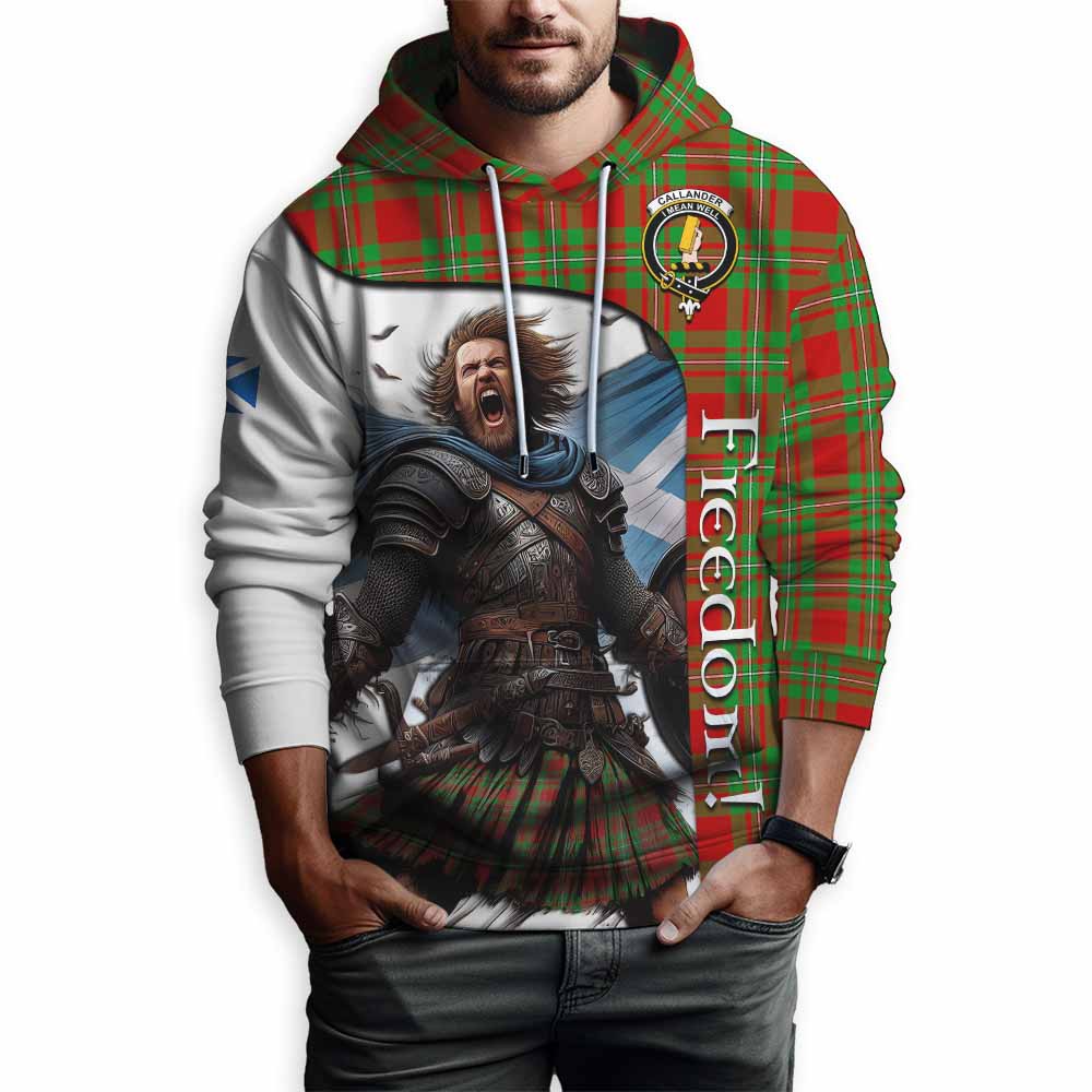 Tartan Vibes Clothing Callander Crest Tartan Hoodie Inspired by the Freedom of Scottish Warrior