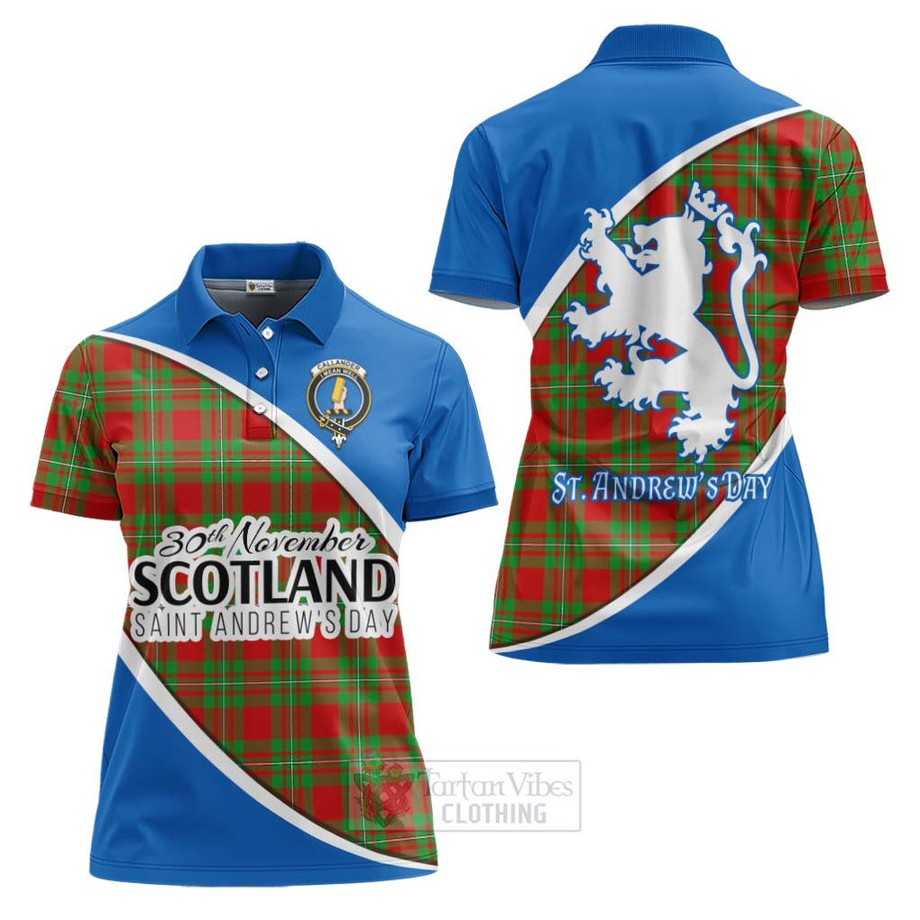 Tartan Vibes Clothing Callander Family Crest Tartan Women's Polo Shirt Celebrate Saint Andrew's Day in Style