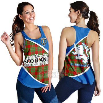 Callander Family Crest Tartan Women's Racerback Tanks Celebrate Saint Andrew's Day in Style