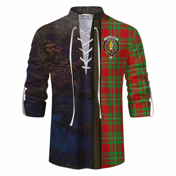 Callander Tartan Family Crest Ghillie Kilt Shirt Alba Gu Brath Be Brave Lion Ancient Style Men - Tartan Vibes Clothing