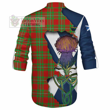 Callander Tartan Family Crest Ghillie Kilt Shirt Scottish Thistle Celtic Inspired - Tartan Vibes Clothing