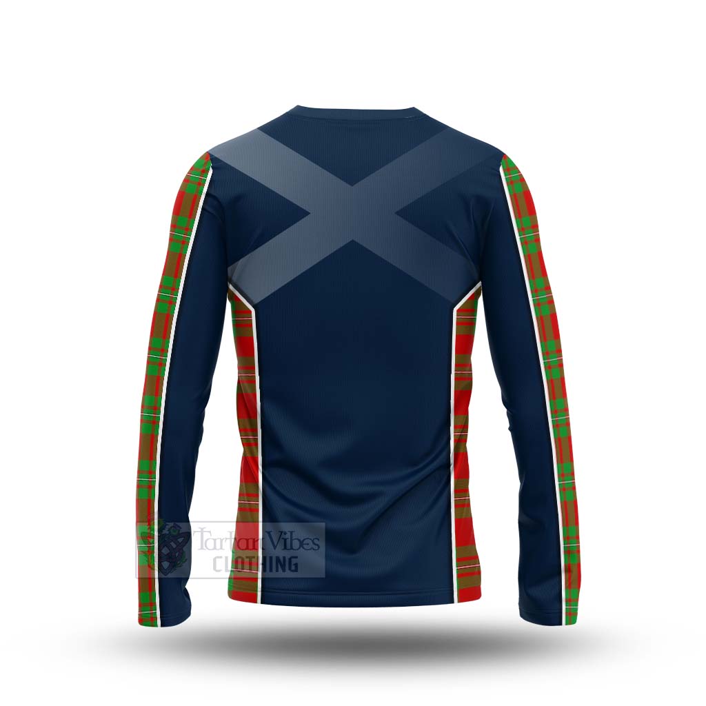 Tartan Vibes Clothing Callander Tartan Long Sleeve T-Shirt with Family Crest and Scottish Thistle Vibes Sport Style