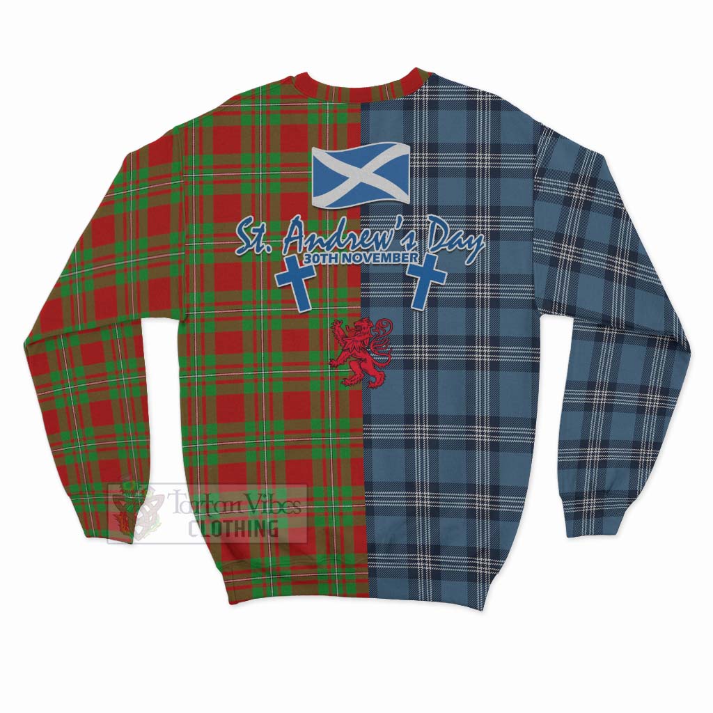 Tartan Vibes Clothing Callander Tartan Sweatshirt Happy St. Andrew's Day Half Tartan Style