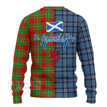 Callander Tartan Knitted Sweater Happy St. Andrew's Day Half Tartan Style