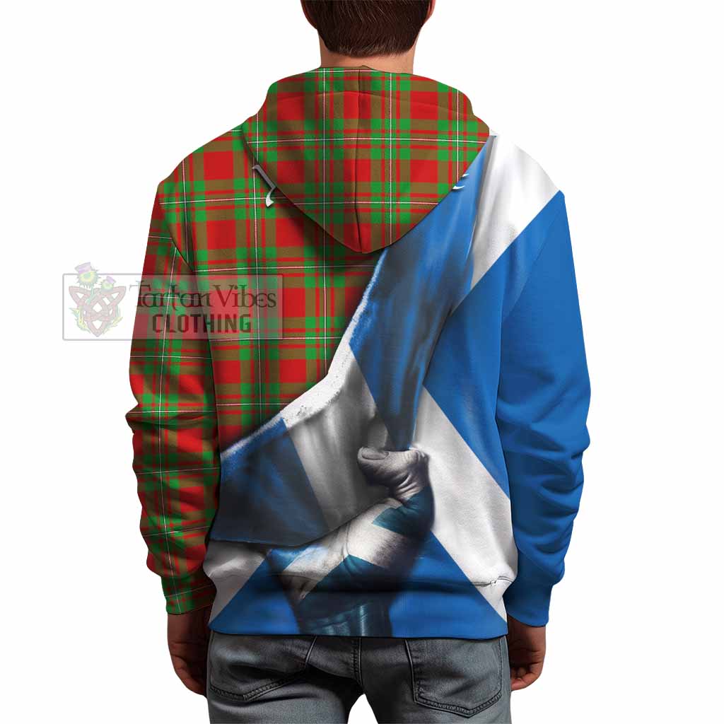 Tartan Vibes Clothing Callander Tartan Hoodie with Family Crest Scotland Patriotic Style