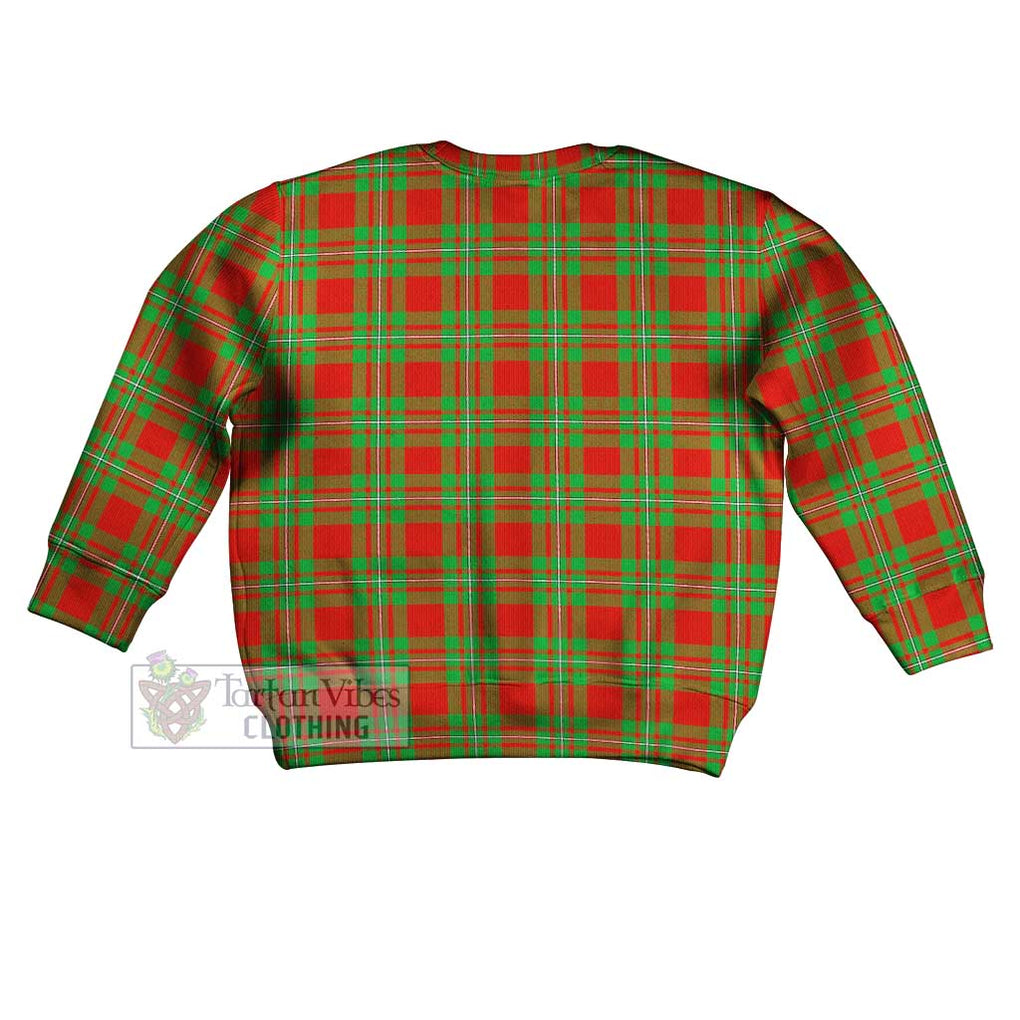 Tartan Vibes Clothing Callander Tartan Kid Ugly Sweater with Family Crest