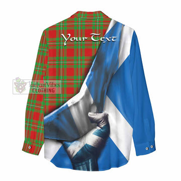 Callander Tartan Women's Casual Shirt with Family Crest Scotland Patriotic Style