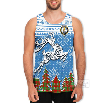 Callander Clan Christmas Men's Tank Top Celtic Reindeer Style