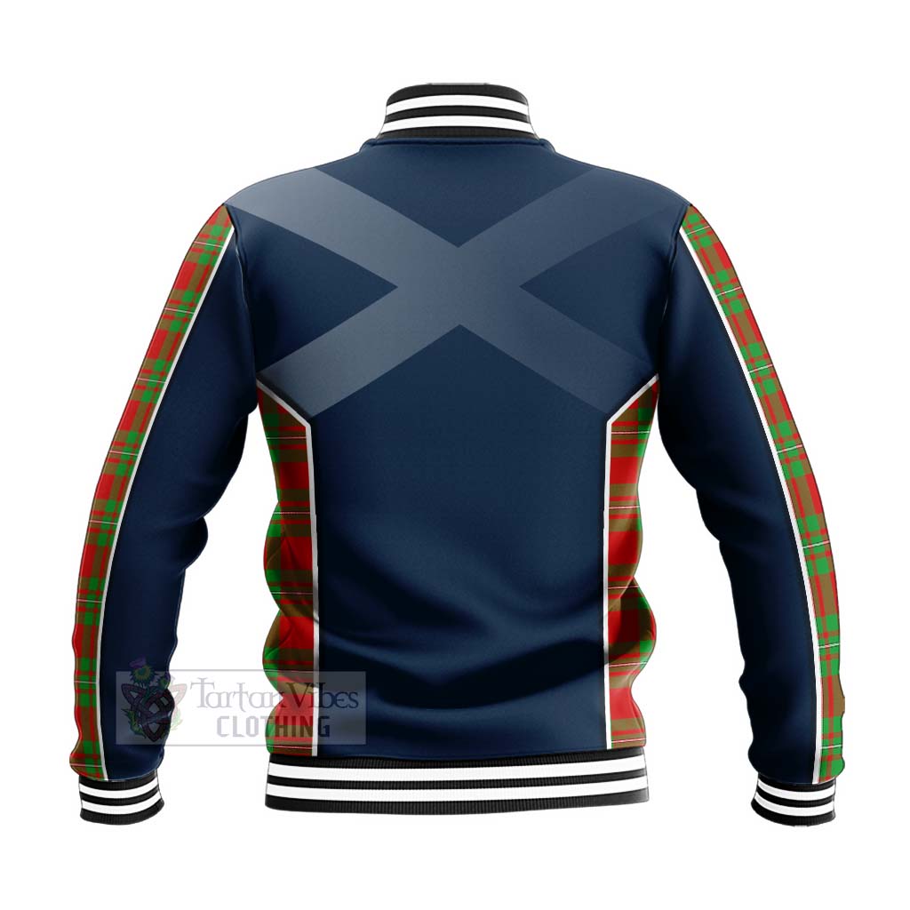 Tartan Vibes Clothing Callander Tartan Baseball Jacket with Family Crest and Scottish Thistle Vibes Sport Style