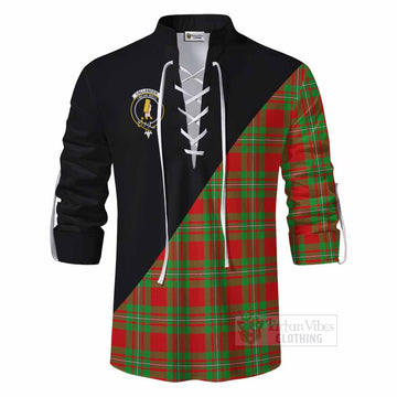 Callander Tartan Ghillie Kilt Shirt with Family Crest and Military Logo Style