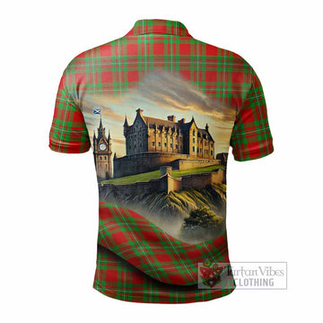 Callander Tartan Family Crest Polo Shirt with Scottish Ancient Castle Style - Tartan Vibes Clothing