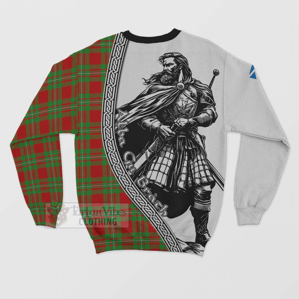 Tartan Vibes Clothing Callander Tartan Clan Crest Sweatshirt with Highlander Warrior Celtic Style