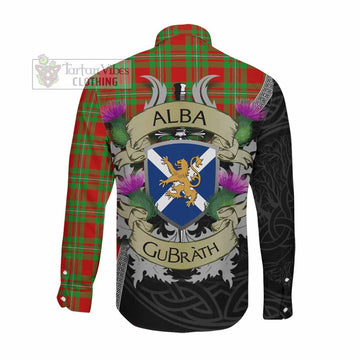 Callander Tartan Family Crest Long Sleeve Button Shirt Lion Rampant Royal Thistle Shield Celtic Inspired Men's Shirt - Tartan Vibes Clothing